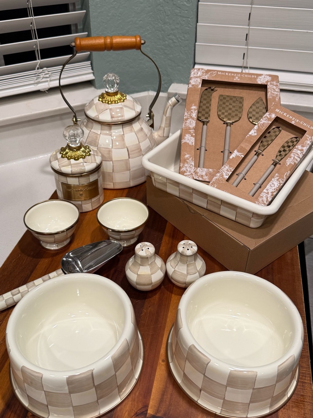 MacKenzie-Childs Mocha Check